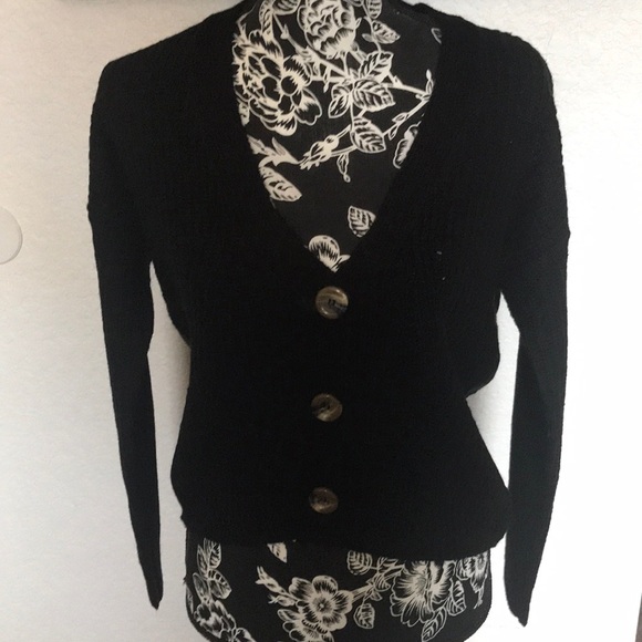 Cropped Cardigan Sweater- Juniors - Picture 1 of 5